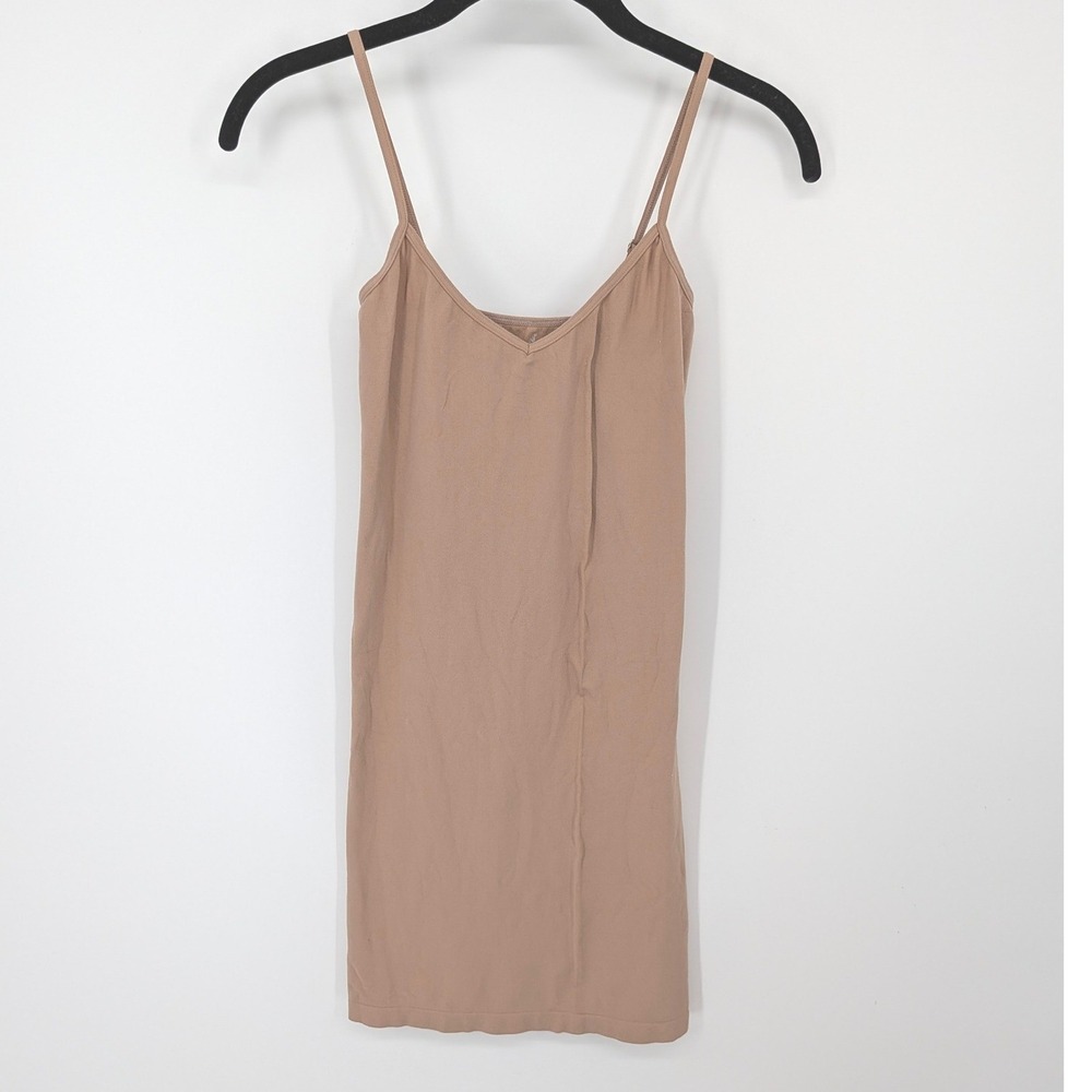 Intimately Free‎ People Seamless Slip Dress Women XS/S Tan Mini Cami Layering